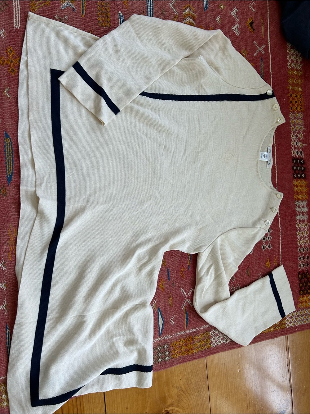 oscar de la renta asymmetrical hem sweater